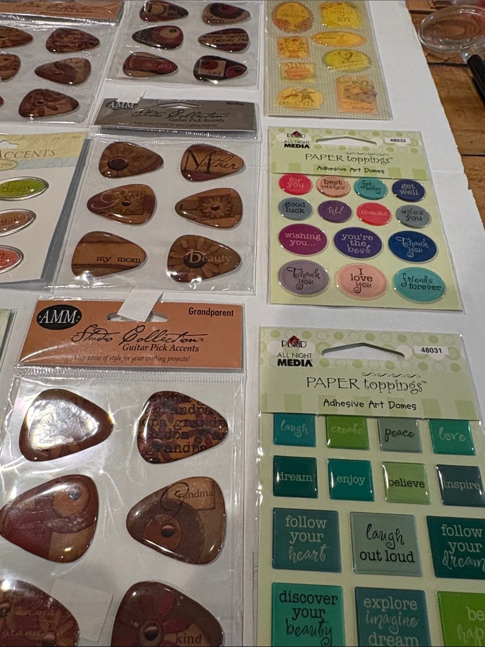 Scrapbooking Assorted Sticker and Embellishment Pack - Multicolor lot 4